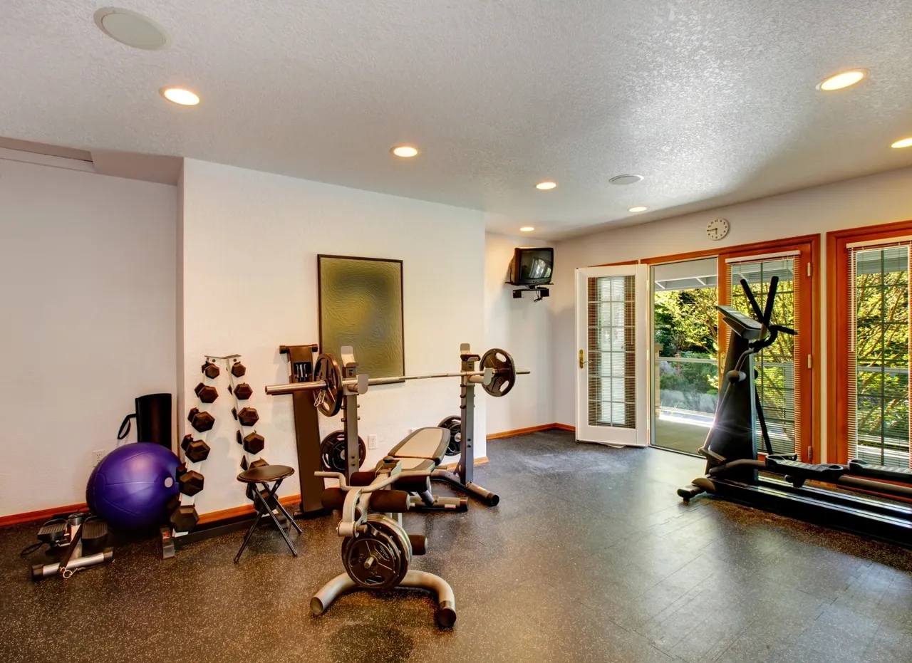 Home gym with not a lot of equipment